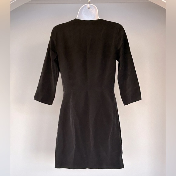 Mango Black Dress, sz 2 pleated - Picture 3 of 5